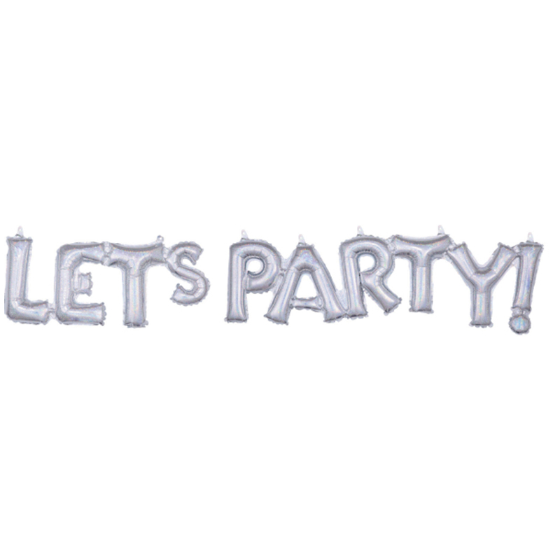 FOIL air filled LET'S PARTY ΑΣΗΜΙ