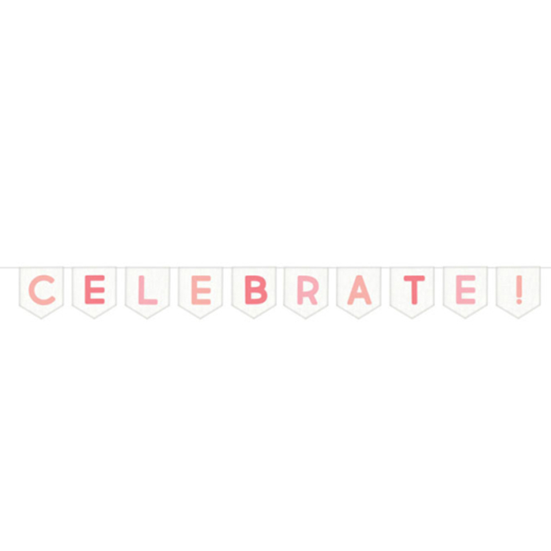 BANNER ΥΦΑΣΜΑΤΙΝΟ ΛΕΥΚΟ ΜΕ ΡΟΖ CELEBRATΕ 1ΤΜΧ