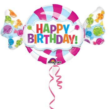 FOIL S/S ΚΑΡΑΜΕΛΑ HAPPY BIRTHDAY 