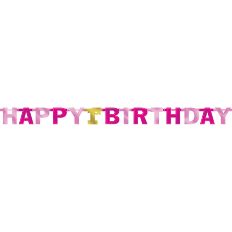 LETTER BANNER HAPPY 1st BIRTHDAY ΦΟΥΞΙΑ