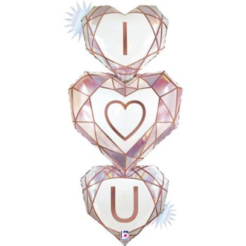  FOIL S/S 3ΠΛΗ ΚΑΡΔΙΑ I LOVE U 
