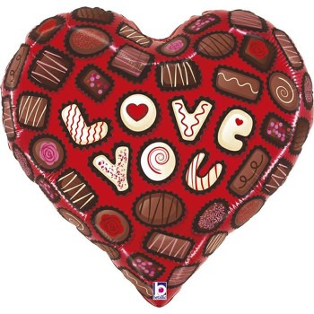 FOIL S/S ΚΑΡΔΙΑ LOVE YOU ΣΟΚΟΛΑΤΑΚΙΑ Προσφορά!