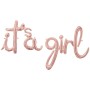 FOIL air filled IT'S A GIRL ROSE GOLD