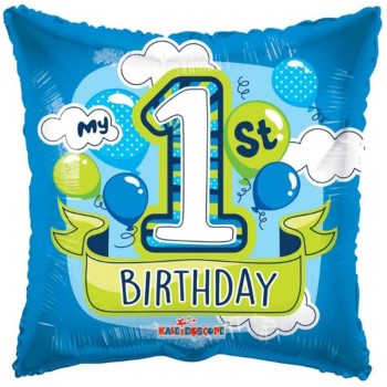 FOIL 18'' 1ST BIRTHDAY BOY ΤΕΤΡΑΓΩΝΟ