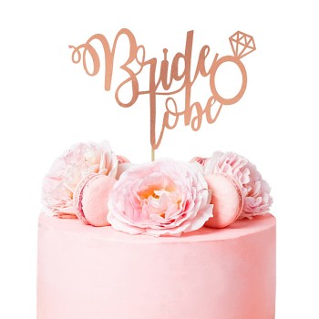 CAKE TOPPER ΤΟΥΡΤΑΣ BRIDE TO BE ROSE GOLD