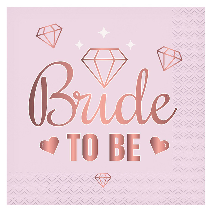 ΧΑΡΤΟΠΕΤΣΕΤΕΣ ΡΟΖ BRIDE TO BE 20TMX