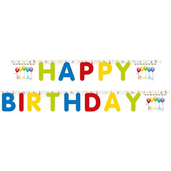 ΓΙΡΛΑΝΤΑ ΓΡΑΜΜΑΤΑ BIRTHDAY ΜΠΑΛΟΝΙΑ CONFETTI 1ΤΜΧ