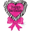 FOIL S/S ΚΑΡΔΙΑ ΖΕΒΡΑ HAPPY BIRTHDAY