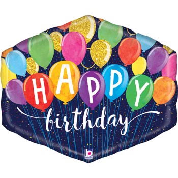 FOIL S/S FESTIVE BIRTHDAY BALLOONS