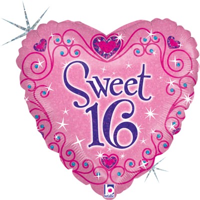 FOIL 18'' ΚΑΡΔΙΑ SWEET 16 ΓΕΝΕΘΛΙΑ