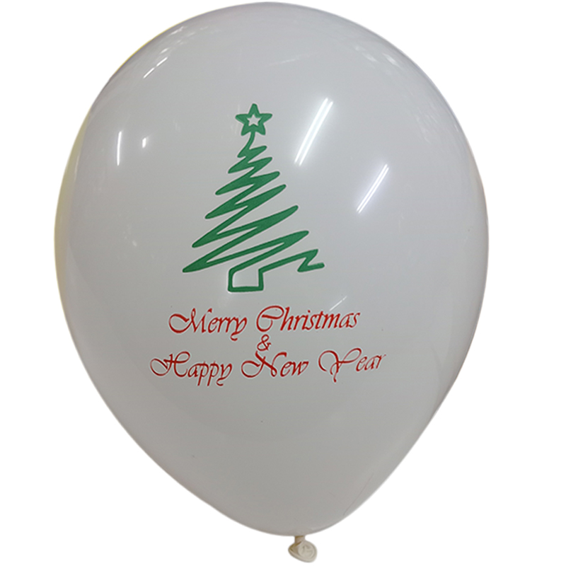 LATEX 12'' MERRY XMAS HAPPY NEWYEAR 2/ΧΡΩΜΑ 6ΤΜΧ