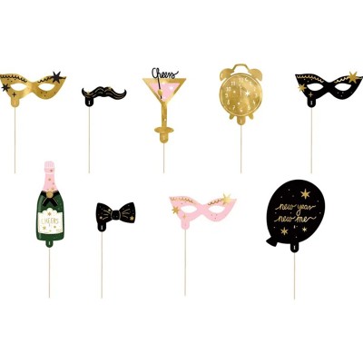 FOTO BOOTH PROPS LET'S PARTY NEW YEAR NEW ME 9ΤΜΧ