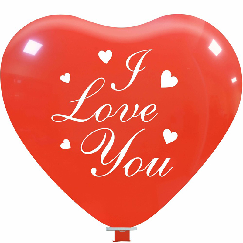 LATEX ΚΑΡΔΙΑ ΤΥΠΩΜΕΝΗ I LOVE YOU 6ΤΕΜ