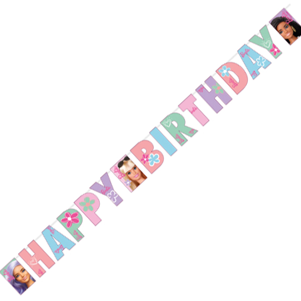 LETTER BANNER HAPPY BIRTHDAY BARBIE