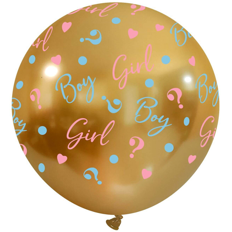 LATEX 24'' GENDER REVEAL BOY OR GIRL ΧΡΥΣΟ
