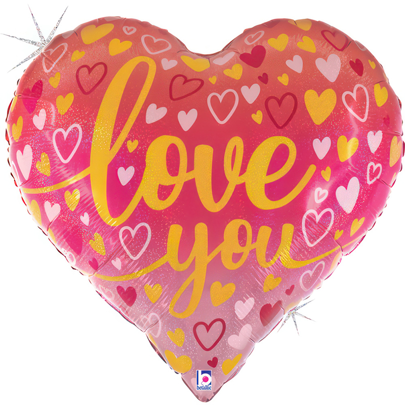 FOIL S/S ΚΑΡΔΙΑ OMBRE LOVE YOU Προσφορά!