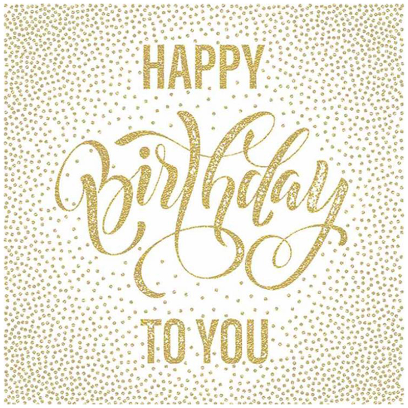 ΧΑΡΤΟΠΕΤΣΕΤΕΣ HAPPY BIRTHDAY GOLD DOTS 20ΤΜΧ