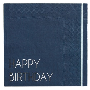 ΧΑΡΤΟΠΕΤΣΕΤΕΣ H.BIRTHDAY BLUE ELEGANT 16ΤΜΧ