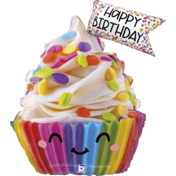FOIL S/S CUTE CUPCAKE BIRTHDAY
