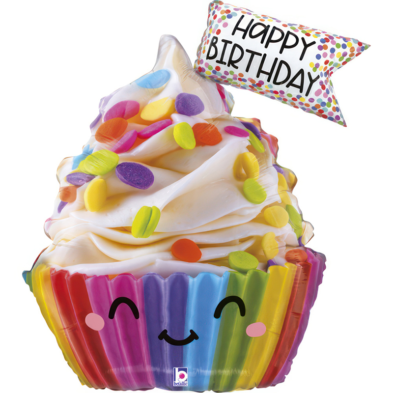 FOIL S/S CUTE CUPCAKE BIRTHDAY