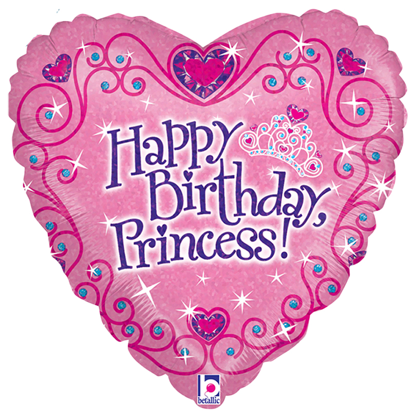 FOIL 18'' HAPPY BIRTHDAY PRINCESS ΚΑΡΔΙΑ