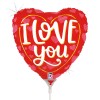 FOIL Mini/S 9'' I  LOVE YOU ΚΑΡΔΙΑ glitter