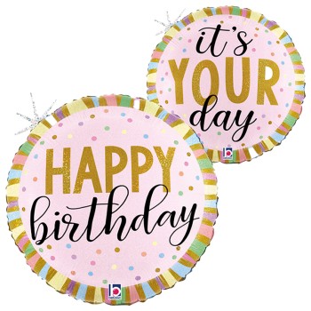 FOIL 18'' HAPPY BIRTHDAY PASTEL ΡΙΓΕΣ