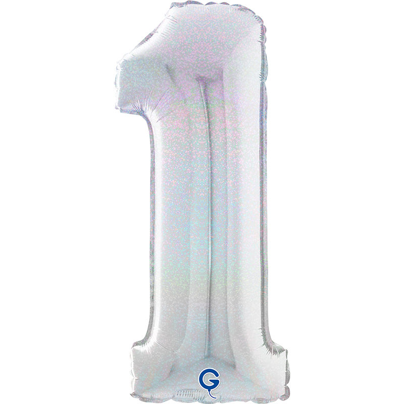 FOIL 26'' ΑΡΙΘΜΟΣ 1 ΑΣΗΜΙ glitter MID SIZE