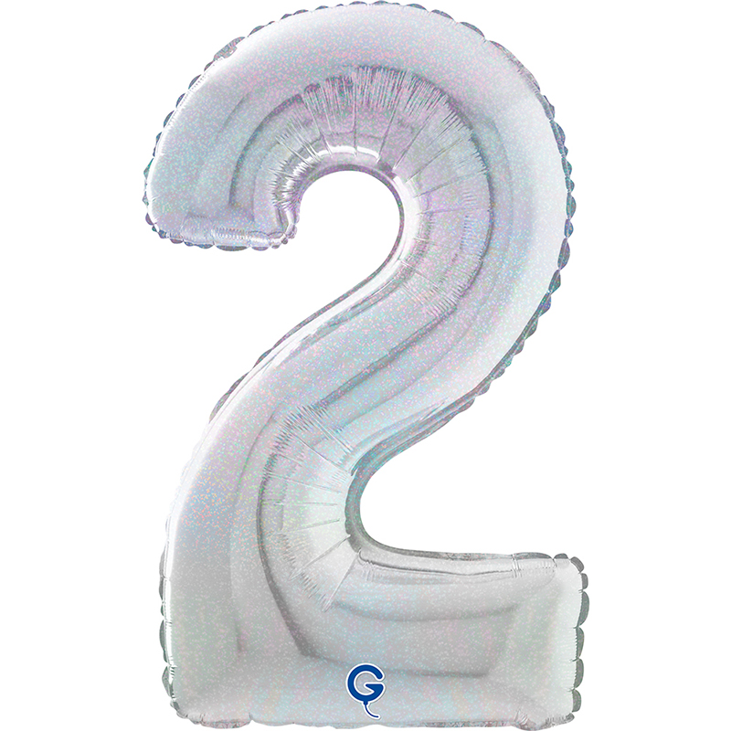FOIL 26'' ΑΡΙΘΜΟΣ 2 ΑΣΗΜΙ glitter MID SIZE