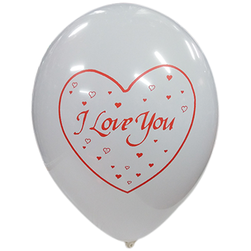  LATEX 12'' ΤΥΠΩΜΕΝΑ I LOVE YOU ΚΑΡΔΙΕΣ 25ΤΕΜ