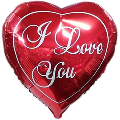 FOIL Mini/S 9'' I  LOVE YOU ΚΟΚΚΙΝΗ ΚΑΡΔΙΑ 