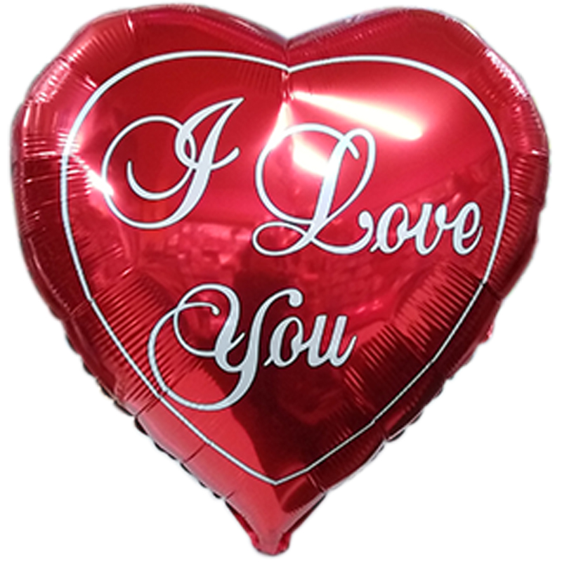 FOIL Mini/S 9'' I  LOVE YOU ΚΟΚΚΙΝΗ ΚΑΡΔΙΑ 