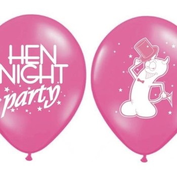LATEX 12'' ΦΟΥΞΙΑ ΚΑΙ ΜΑΥΡΟ HEN NIGHT PARTY 25ΤΜΧ